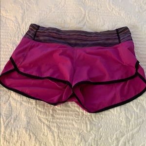 Purple lululemon shorts